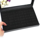New 36 Slots Foam Insert Rings Display Black Velvet Jewelry Storage Ca ECB RGD