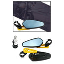 Motorcycle Handlebar Rearview Mirror, Universal, Yellow