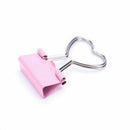 New Romantic Pink Color Metal Clips Notes Letter Heart Shape Clip School Of N3Q5