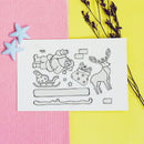 2pcs DIY Santa Claus Series Christmas Stamp Cutting Dies Silicone Seal (C) A