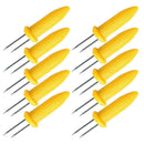 10pcs/set Stainless Steel Corn Holder Skewers BBQ Grill Prongs Fruit Forks