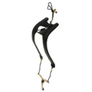 Black Adjustable Leather Saxophone Shoulder Neck Strap with Buckle Width 24 S7T4