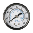 2X(Pressure Gauge Tools Portable 0-160Psi 0-10Bar Pressure Gauge Air Compre