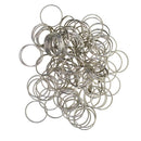 100 Pieces Solid Iron Split Key Ring Fob Holder Hardware Loop Findings Connector