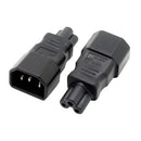 3 PIN IEC SOCKET IEC320-C14 TO FEMALE PLUG C5 ADAPTOR BLACK 2017- 1PC