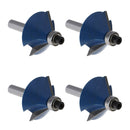 4Pcs 45 Degree Chamfer Edge Forming Router Bit - 1/4" Shank