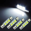 4x HID 3-SMD 31mm 6641 White Fuse LED Bulbs Vanity Mirror Light Sun Visor Lamp