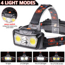 Portable Super Bright LED Head Lamp T6 COB LED Headlight Flashlight 4 Modes