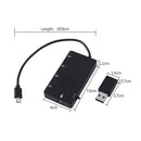 4 In 1 Micro USB OTG Hub Extension Adapter Charging Cable For Phone Tablet