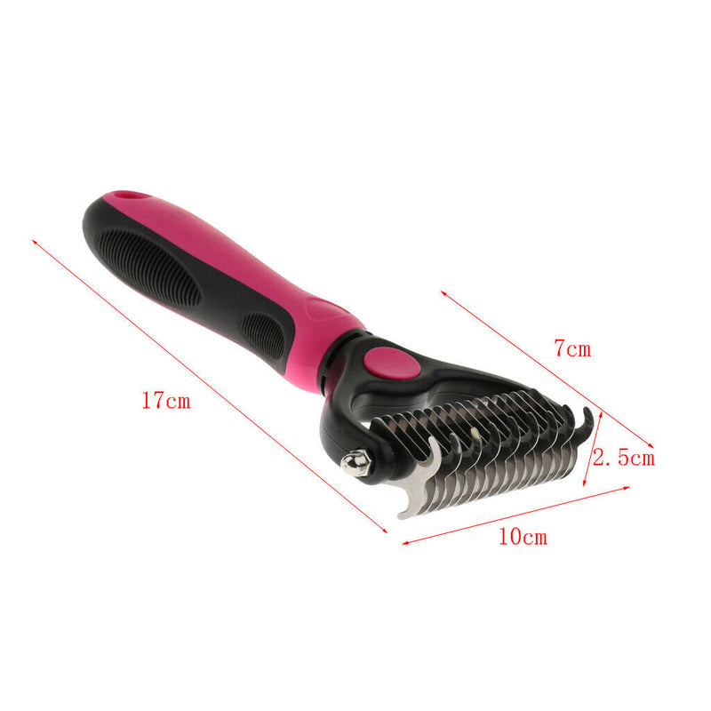 Pet Finishing Hair Grooming Tool 2-Sided Undercoat Comb For Dog Cat