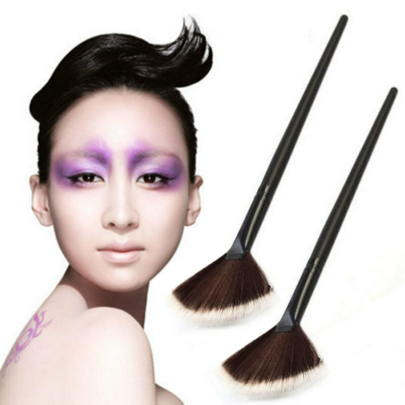Pro Fan Shape Makeup Cosmetic Brush Blending Highlighter Contour Face Powder dfs