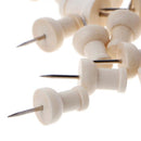 40 Pcs Creative Wooden Thumbtack Decorative Drawing Push Pins Wood Head Office