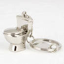 1Pcs Mini Toilet Forever Keychain Metal Key Chain Keyring Keyfob Kids Gift Gw