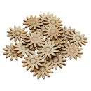 20 Pieces Wooden Flower Shapes Unpainted DIY Embellishment Wooden Board Tags
