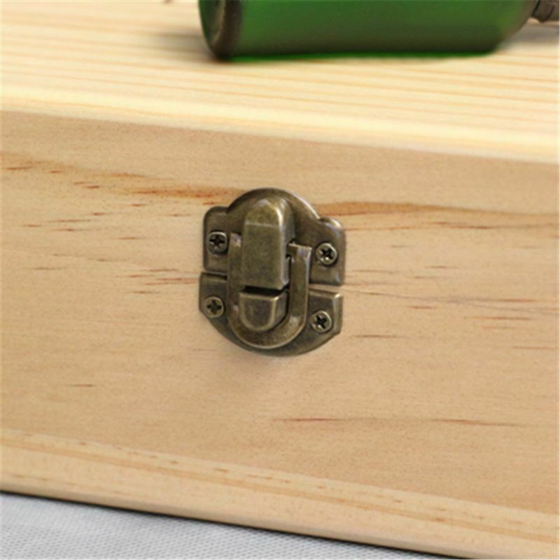 Wooden Storage Box 1pc Carry Organizer Essential Oil Bottles Aromatherapy C O1F8