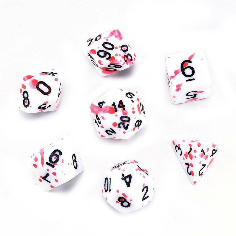 7x Bloody Polyhedral Dice Set For Dungeons And Dragons DND MTG RPG Game AU