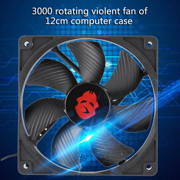 12cm 4 Pin High Speed Desktop Chassis Fan Large Air Volume PC Case Radiator