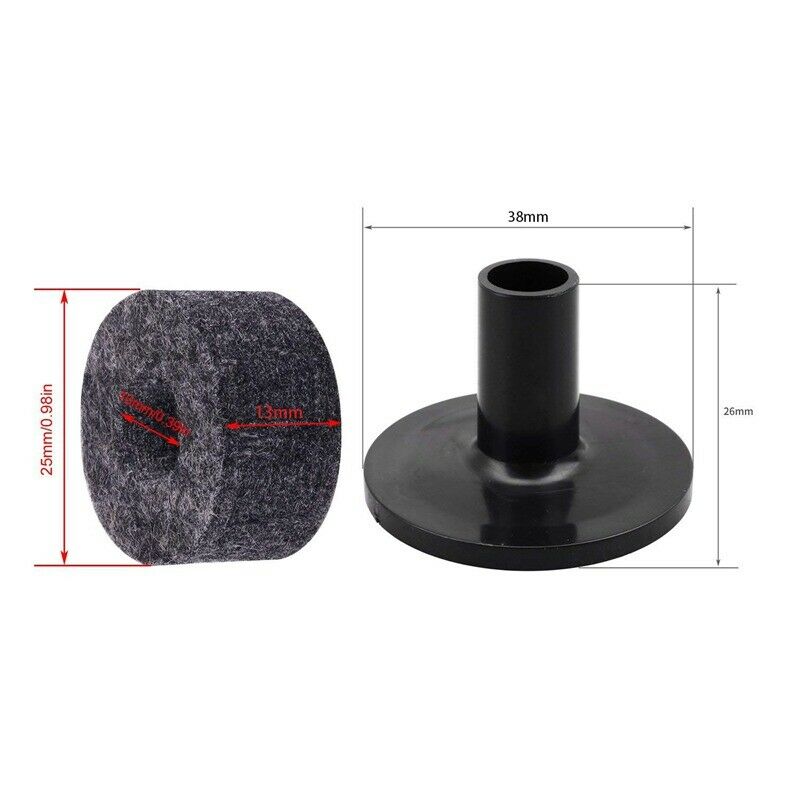 8PCS Cymbal Stand 25mm Felt Washer + 2PCS Cymbal Sleeves Replacement for Sh