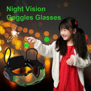 Adjustable Elastic Band Night Vision Goggles Glasses Eye Shield With LED