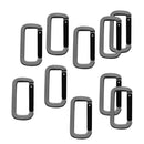 10 Pieces Pack Rectangle Keychain Buckles Portable Climbing Carabiners for