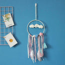 Circular Handmade Feather LED Dreamcatcher Hanging Household Decor Ornament Home