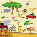 Children's early education stickers animal English REMOVABLE STICKE_