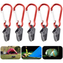 Outdoor Camping Tent Awning Fixing Clamp Grip with Carabiner Hook (20pcs)