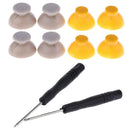 Replacement Joystick Caps 4 Grey + 4 Yellow For Nintendo GameCube NGC Controller