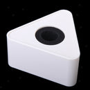 Portable White ABS Injection Molding Triangular Cube Shaped Interview Mic