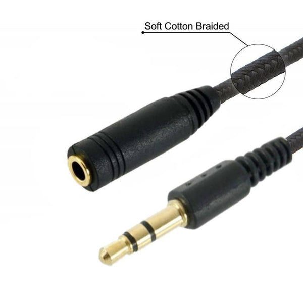 1.5 Metre 3.5mm Audio Extension Cable Lead AUX CD Jack Male to Female Stereo