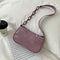 Retro Alligator PU Women Handbag Tote Street Underarm Shoulder Bag (Purple)