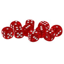 20pcs Acrylic 6-sided Spot Dice for Dungeons D&D Role Playing Games Blue/Red