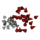 20Pcs Red Metal Studs Rivet Bullet  Cone Screw for Leather Craft 7x10mm