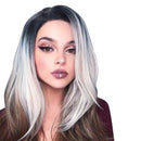 Ombre Wig Party With 3 Tones Synthetic Halloween Straight Heat Resistant Fiber