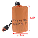 Reusable Emergency Sleeping Bag Waterproof Survival Camping Travel Bag Whistle~