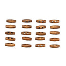 50 Pieces Olive Shape Wooden Toggles Buttons 2 Holes Sewing Buttons for Clo I1I4