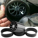 Air Intake Turbonator Dual Fan Turbine Gas Fuel Saver Turbo Supercharger X3D2