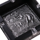 Thailand Style Wood Cigar Ashtray Tobacco Ash Tray for Patio/Outdoor/Indoor -