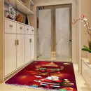 40x120cm Christmas Santa Claus Anti-slip Pad Kitchen Floor Mat Carpet Rug