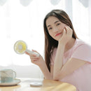 Portable Handheld Mini Fan With Makeup Mirror Battery Usb Rechargeable Offi