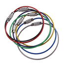 20pcs Metal Stainless Steel Wire Ropes Carabiner Key Hanging Cable EDC Tool