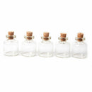 Empty Tiny Mini Clear Message Glass Bottles Vials With Cork x AU 22 28mm Q7 V1Q7