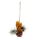 Artificial Squirrel Hanging Pendant For Home Xmas Party Dec Grey/Yellow