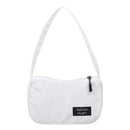 Casual Nylon Women Handbag Totes Female Zip Underarm Shoulder Bag (White)