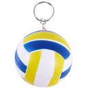 Yellow White Blue 6cm Dia Volleyball Decor Link Chain Keyring