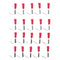 20Pcs 6.3mm Red piggy back .250 spade Insulated wire Crimp Terminal conneckos 3c