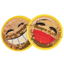 6pcs/set Embroidery Sequined   Patches Smile Face Iron On Patches AppliqueJR