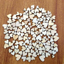 100pcs 4 Mixed Rustic Wooden Love Heart Wedding Table Scatter_Decoration, B W3M9