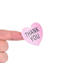 Pink Heart-shaped For Thank You Packaging Sealed Stickers Stickers for WeddingME