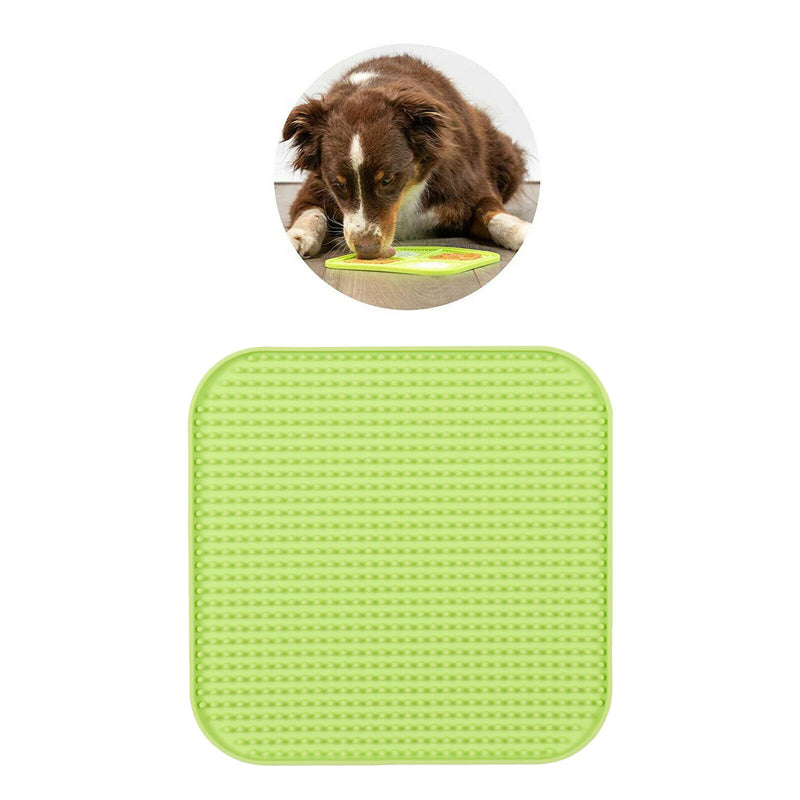 Dog Lick Mat Fun Alternative to Slow Feeder Dog Bowl Snuffle Mat Green B